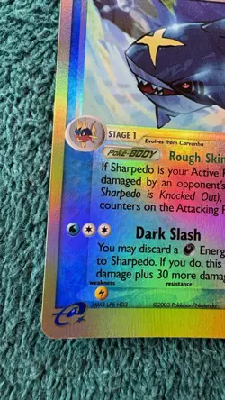 Pokemon TCG Sharpedo 22/109 Ruby & Sapphire E-Reader Reverse Holo Rare - LP - Image 5