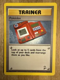 Pokedex 115/130 Uncommon Base Set 2 Pokemon MP 2000 Vintage WOTC - Image 1