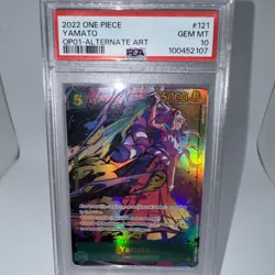 2022 ONE PIECE OP01 #121 YAMATO ROMANCE DAWN ALT ART PARALLEL ENGLISH PSA 10 - Image 1