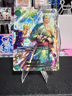 Roronoa Zoro One Piece Azure Sea’s Seven PRB 02-006 Foil Alternate Art Bubble SP - Image 1