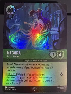 Disney Lorcana Whispers in the Well - Megara - Secret Keeper - Epic Holo 213/204 - Image 1