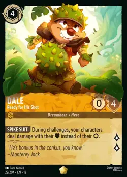 Disney Lorcana Wilds Unknown Dale Ready for His Shot 22/204 Legendary NM - Image 1