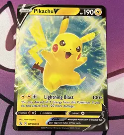 Pikachu V SWSH198 SWSH: Sword & Shield Promo Cards Holo - Image 1