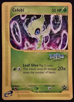 Vintage Celebi 50 Wizards Black Star Promo Pokemon 4Ever 2002 e-reader Card - Image 1