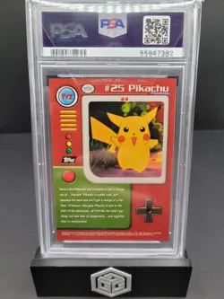 1999 Topps Pokemon Series 1 Character Cards #TV2 Pikachu PSA 9 Mint - Image 2