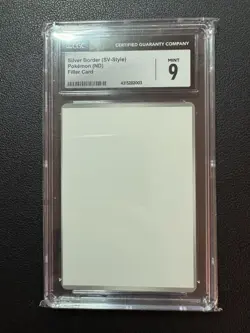 Pokemon Silver Border Filler Card SV Style CGC Graded 9 Black Label Error - Image 1
