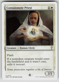 Containment Priest (White Border) Rare Mystery Booster 2 7 MTG Near Mint 2024 - Image 1