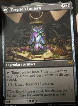 Tergrid God of Fright double sided creature and artifact mtg Kaldheim LP - Image 2