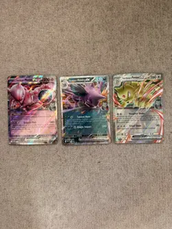 Pokemon Destined Rivals All 3 Tin Promos - mewtwo ex 216 etc. - Image 1
