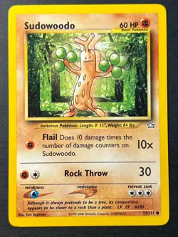 Sudowoodo 77/111 Neo Genesis Common - WOTC - Pokemon Card Near Mint - Image 1