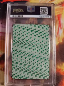 Pokemon Card Moltres Lavados Green Back Topsun 1995 Bandai Japanese PSA 8 - Image 5