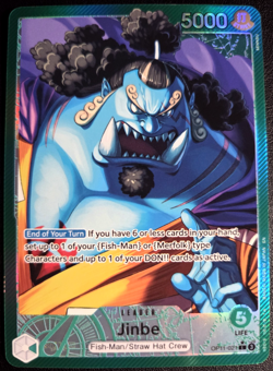 Jinbe 062 OP11-021 Alternate Art ONE PIECE Tcg Card Game NM GREEN Leader - Image 1