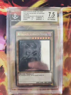Yu-Gi-Oh Ghost Rare Karte Card Red Eyes Black Dragon Rotaugiger Beckett BGS 7.5 - Image 2