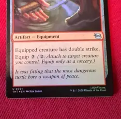 Magic The Gathering TMNT Hard-Won Jitte 0091 Uncommon Card Foil Version NM-MINT - Image 3