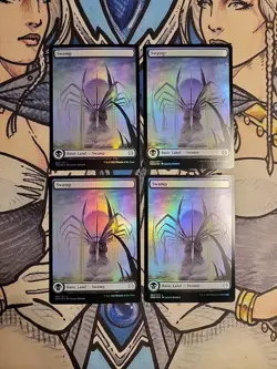 4x Swamp Full Art 264 FOIL - NM/M ONE MTG Magic - Image 1