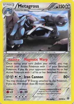 Metagross - 49/98 Reverse Holo Rare 2015 Ancient Origins Pokemon NM - Image 1