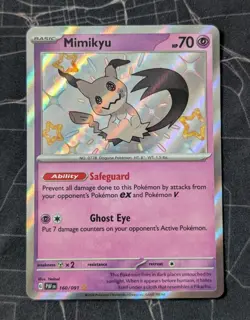 Pokemon TCG: Mimikyu 160/091 - Paldean Fates Shiny Holo Rare - NM - Image 1