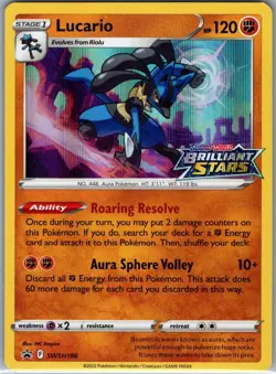 Lucario SWSH186 Holo SWSH: Sword & Shield Promo Cards - Pokemon Card - NM - Image 1