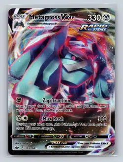 Metagross VMAX 113/198 Holo VMAX Rare Chilling Reign Pokemon NM - Image 1