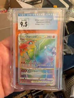 CGC 9.5 BLUE LABEL Gem Mint Pokemon Brilliant Stars Charizard VSTAR 174/172 - Image 1