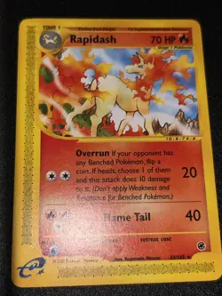 Pokemon TCG Rapidash Expedition 62/165 Non-Holo RARE NEAR MINT - Image 1