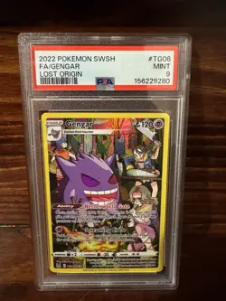 2022 POKEMON SWORD & SHIELD LOST ORIGIN #TG06 FULL ART/GENGAR PSA 9 - Image 1