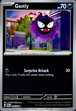 GASTLY 048/088 COMMON PERFECT ORDER POKEMON REVERSE HOLO NM - Image 1