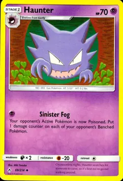 HAUNTER 69/214 UNCOMMON UNBROKEN BONDS POKEMON NM - Image 1