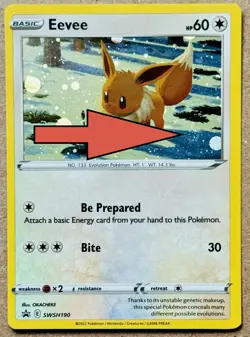 POKEMON SWORD & SHIELD EEVEE BLACK STAR PROMO COSMOS SWIRL HOLO SWSH190 NM+ 🌀 - Image 2
