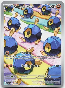 Roggenrola 127/086 Illustration Rare White Flare Pokemon Near Mint - Image 1