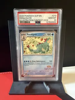 Pokemon Feraligatr 213 Scarlet & Violet Promo Illustration Contest 2024 PSA 10 - Image 1