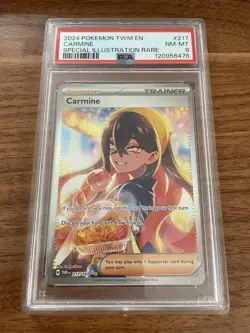 Pokemon TCG Carmine Scarlet & Violet Twilight Masquerade SIR #217 PSA 8 - Image 1