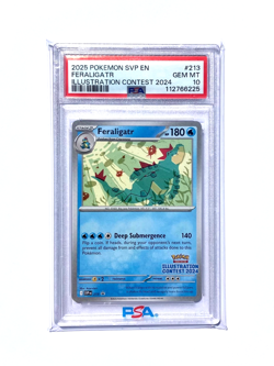 2025 Pokemon Feraligatr Illustration Contest 2024 #213 PSA 10, Free Shipping - Image 1