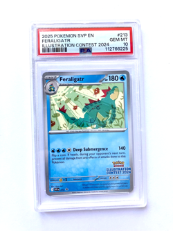 2025 Pokemon Feraligatr Illustration Contest 2024 #213 PSA 10, Free Shipping - Image 5