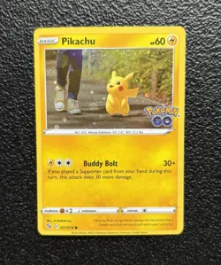 Pokemon TCG - Pikachu 027/078 - Cosmos Holo Rare - Pokemon GO *NM/LP - Image 1