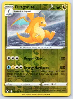 Dragonite 131/195 Silver Tempest Reverse Holo Pokemon NM - Image 1
