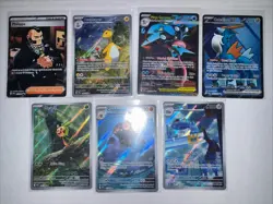 Pokemon Chaos Rising Full Art 7 Card Lot Mega Greninja EX Ampharos Claydol - Image 1