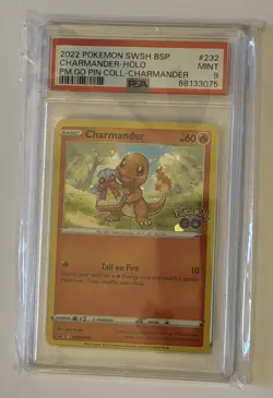 Charmander SWSH232 Pokemon GO Stamp Sword & Shield Promo Cards Holo LOW POP - Image 1
