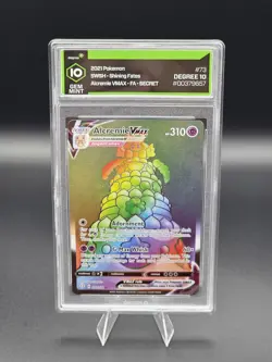 Pokemon Alcremie VMAX FA Secret Rare 073/072 Shining Fates Holo Degree 10 - Image 1
