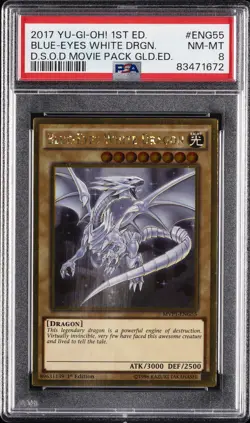 2017 1ST EDITION #ENG55 BLUE-EYES WHITE DRAGON PSA 8 - Image 1