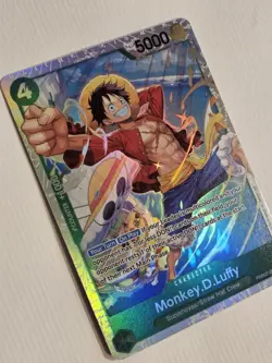 Monkey.D.Luffy PRB02-005 SR ONE PIECE Tcg Card Game NM Green Full Art - Image 4