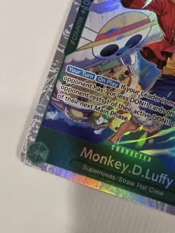 Monkey.D.Luffy PRB02-005 SR ONE PIECE Tcg Card Game NM Green Full Art - Image 5