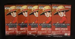 One Piece TCG - 5x Sealed Booster Card Packs - OP13 - Carrying On His Will - Image 1