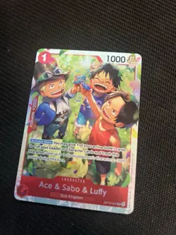 ONE PIECE Ace & Sabo & Luffy #OP13-007 Foil Carrying On His Will NM - Image 1