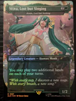 Miku, Lost but Singing / Azusa, Lost but Seeking (1597) Foil English MTG SL NM - Image 1