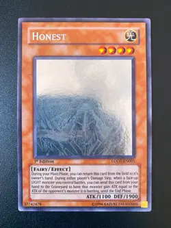YU-GI-OH! HONEST GHOST RARE LODT-EN001 1ST EDITION ENGLISH EX - Image 1