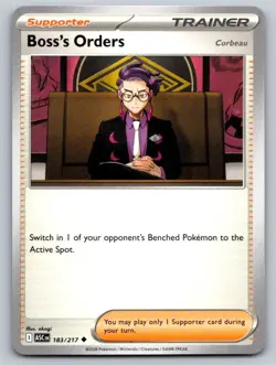 Boss's Orders [Corbeau] 183/217 Uncommon Ascended Heroes Pokemon Near Mint - Image 1