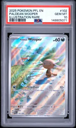 2025 POKEMON PFL EN-PHANTASMAL FLAMES ILLUSTRATION RARE PALDEAN WOOPER PSA 10 - Image 1