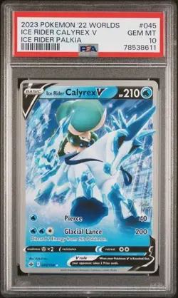 2023 Pokemon World Championships Ice Rider Calyrex V PSA 10 Pop 7 - Image 1