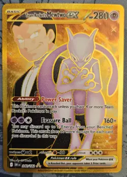 Pokemon Destined Rivals Mewtwo EX Team Rockets Hyper Rare Card 240/182 - Image 1